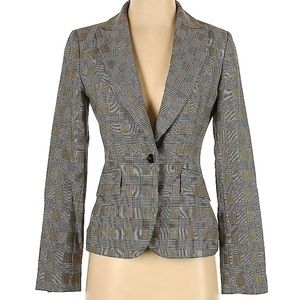 Zara Blazer 4/S/XS Plaid Black White